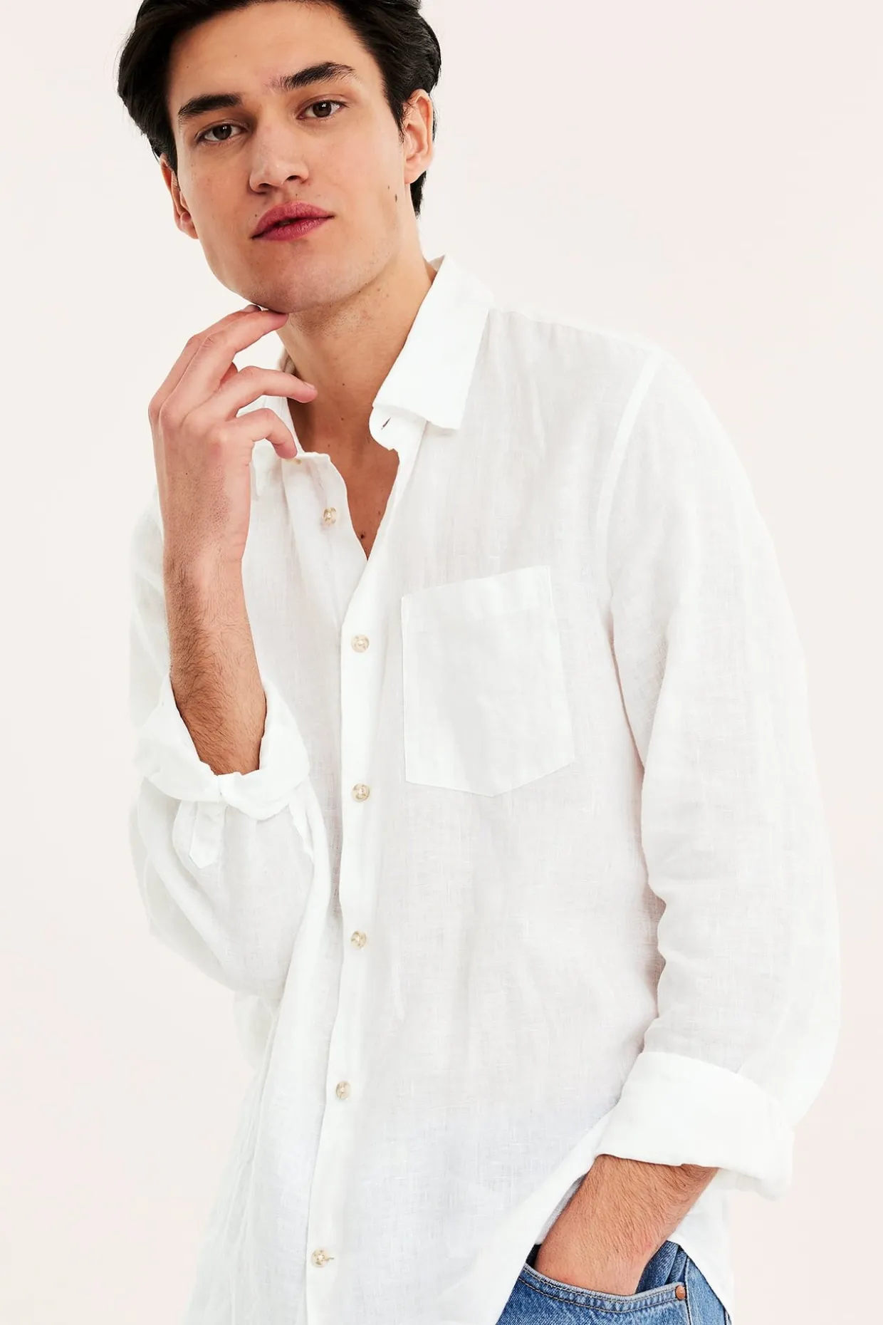 Linskjorte regular fit