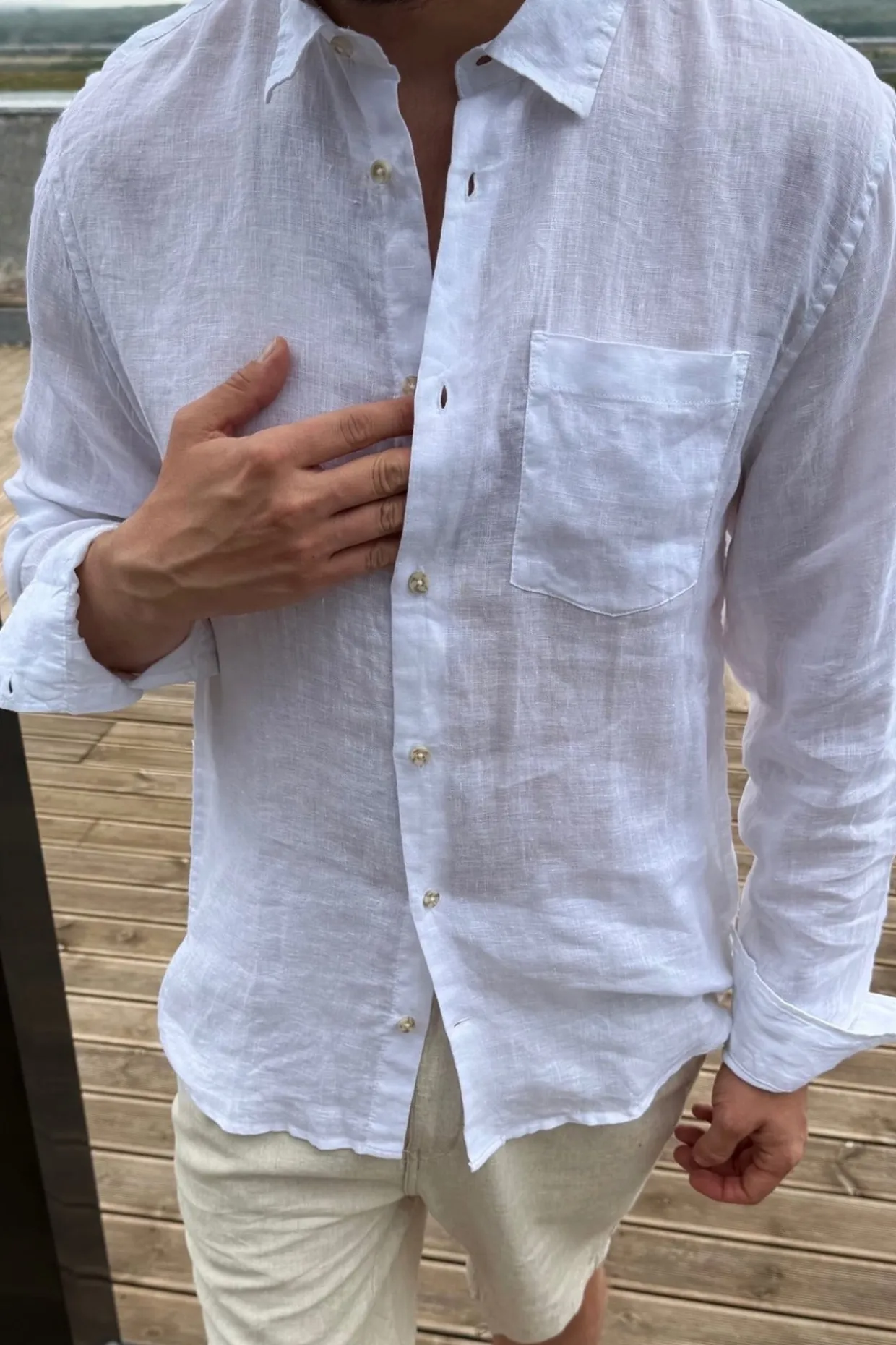 Linskjorte regular fit