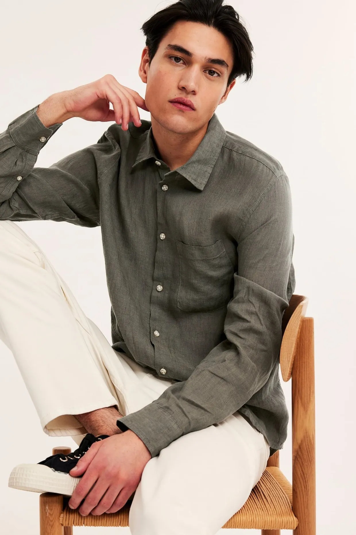 Linskjorte regular fit