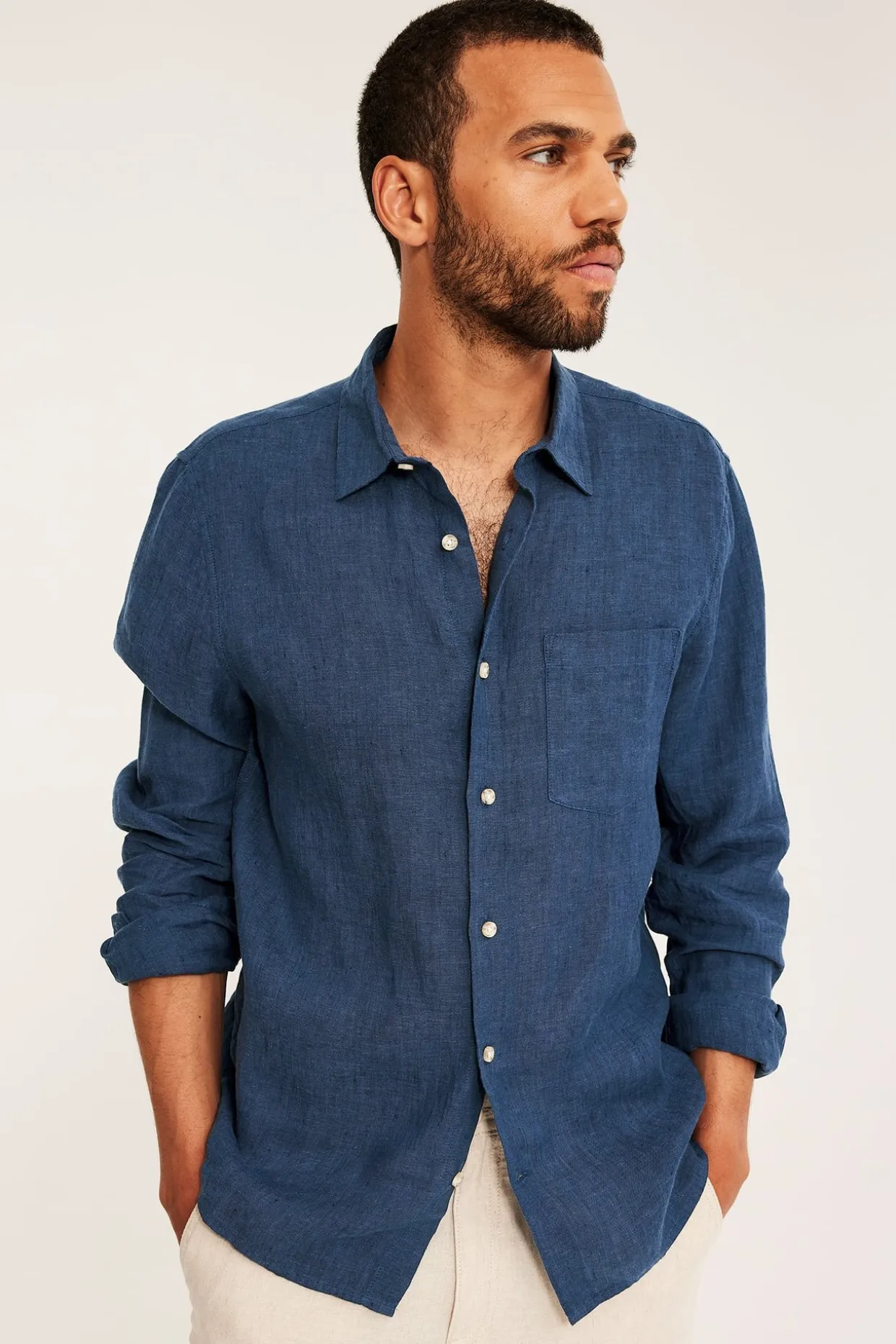 Linskjorte regular fit