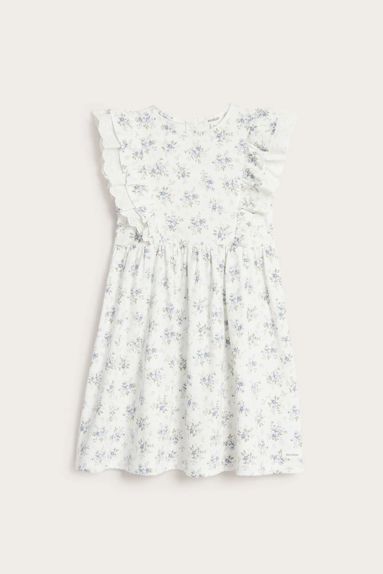Liten blomstret kjole med volanger