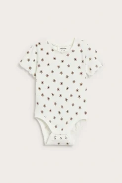 Liten blomstret kortermet body