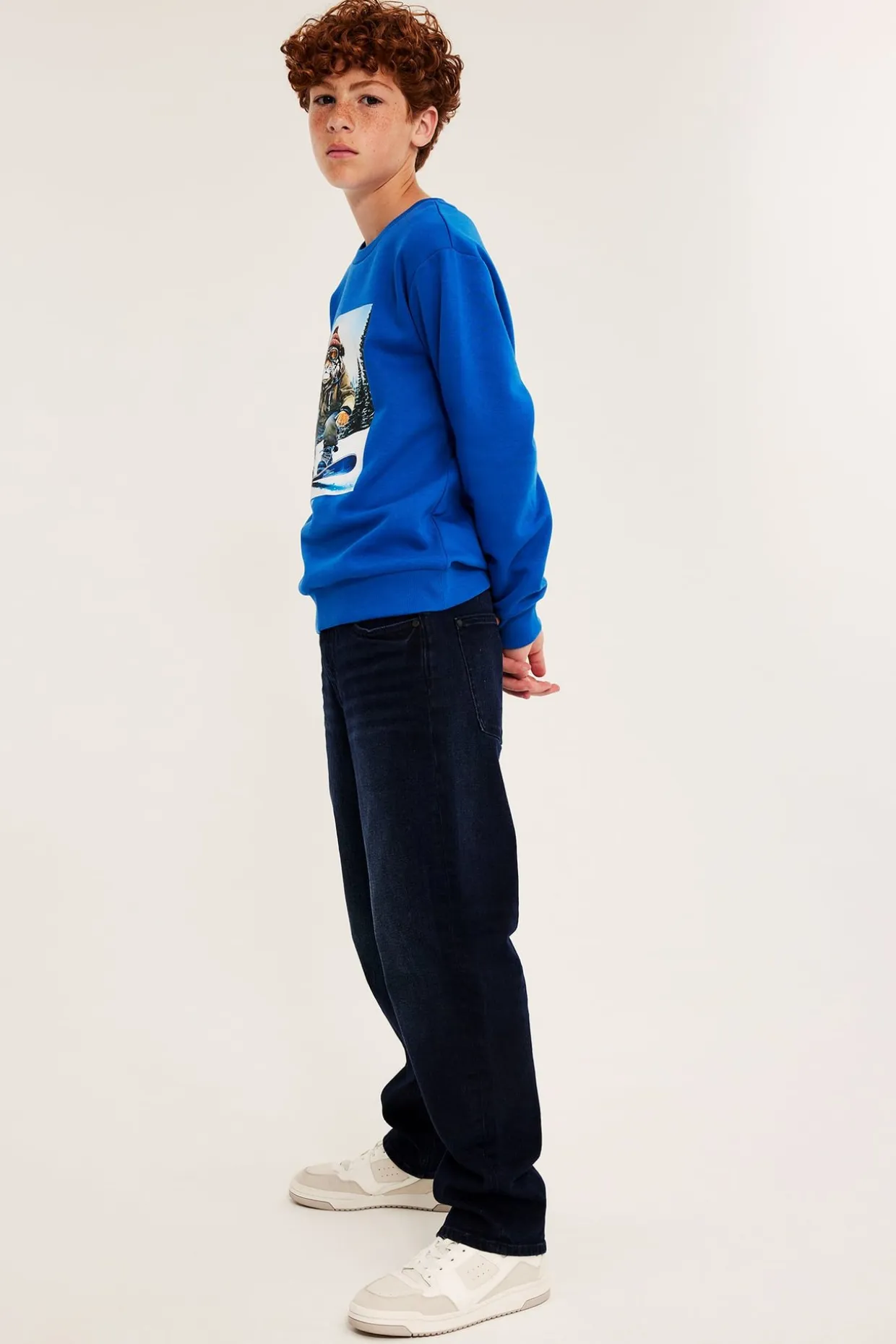 Loose jeans mid waist