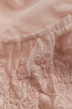 Meshskjørt med broderi