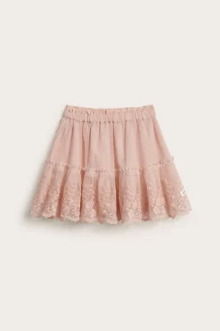 Meshskjørt med broderi