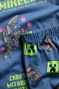 Minecraft-pyjamas med lange ermer i bomullstrikot