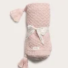Mønsterstrikket pledd til baby | Rosa | Baby | Newbie