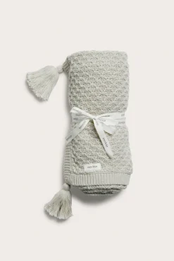 Mønsterstrikket pledd til baby | Lysegrønn | Baby | Newbie
