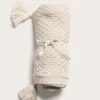 Mønsterstrikket pledd til baby | Lys beige | Baby | Newbie