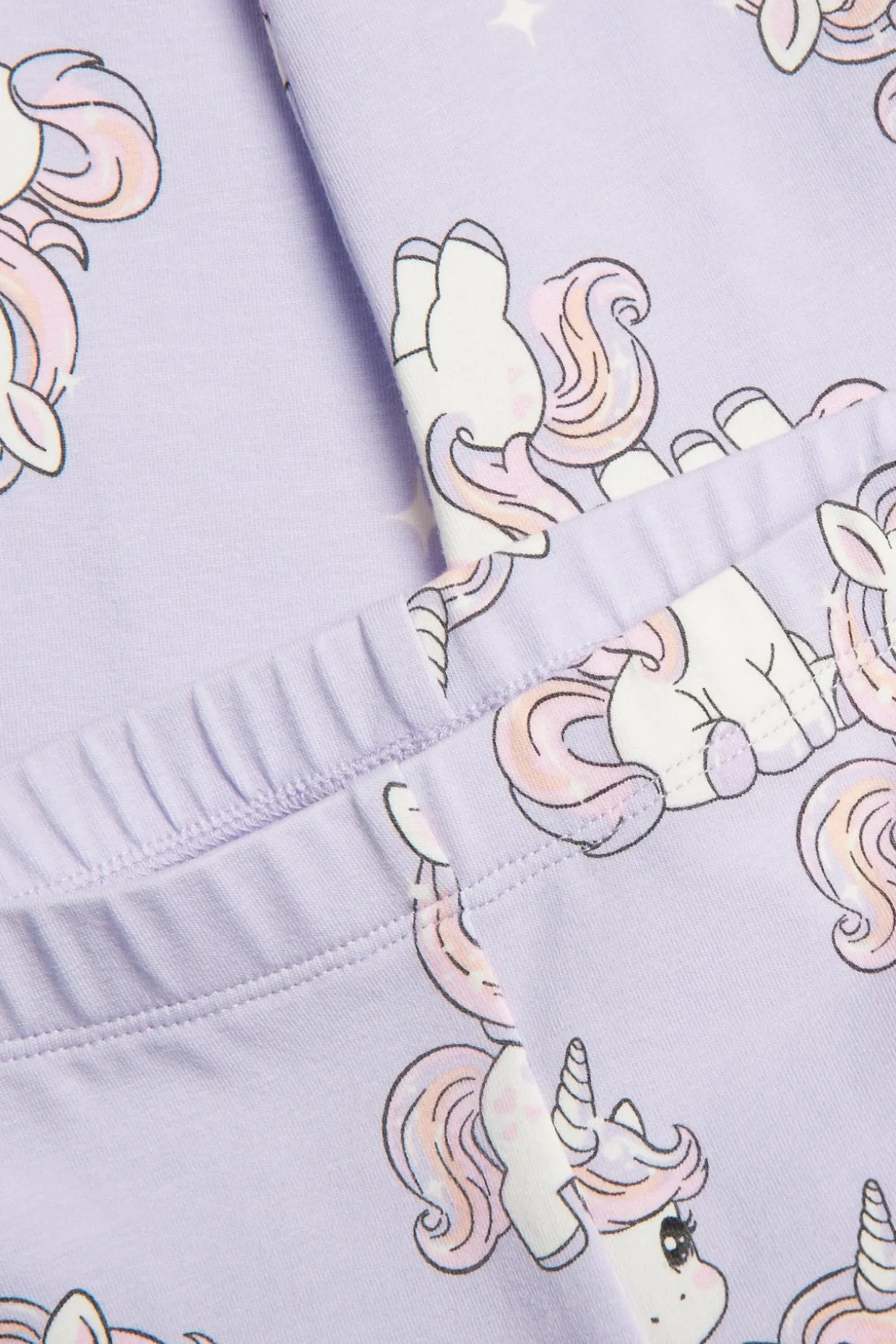 Mønstrede leggings i bomullstrikot