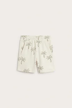 Mønstrede shorts i bomullstrikot