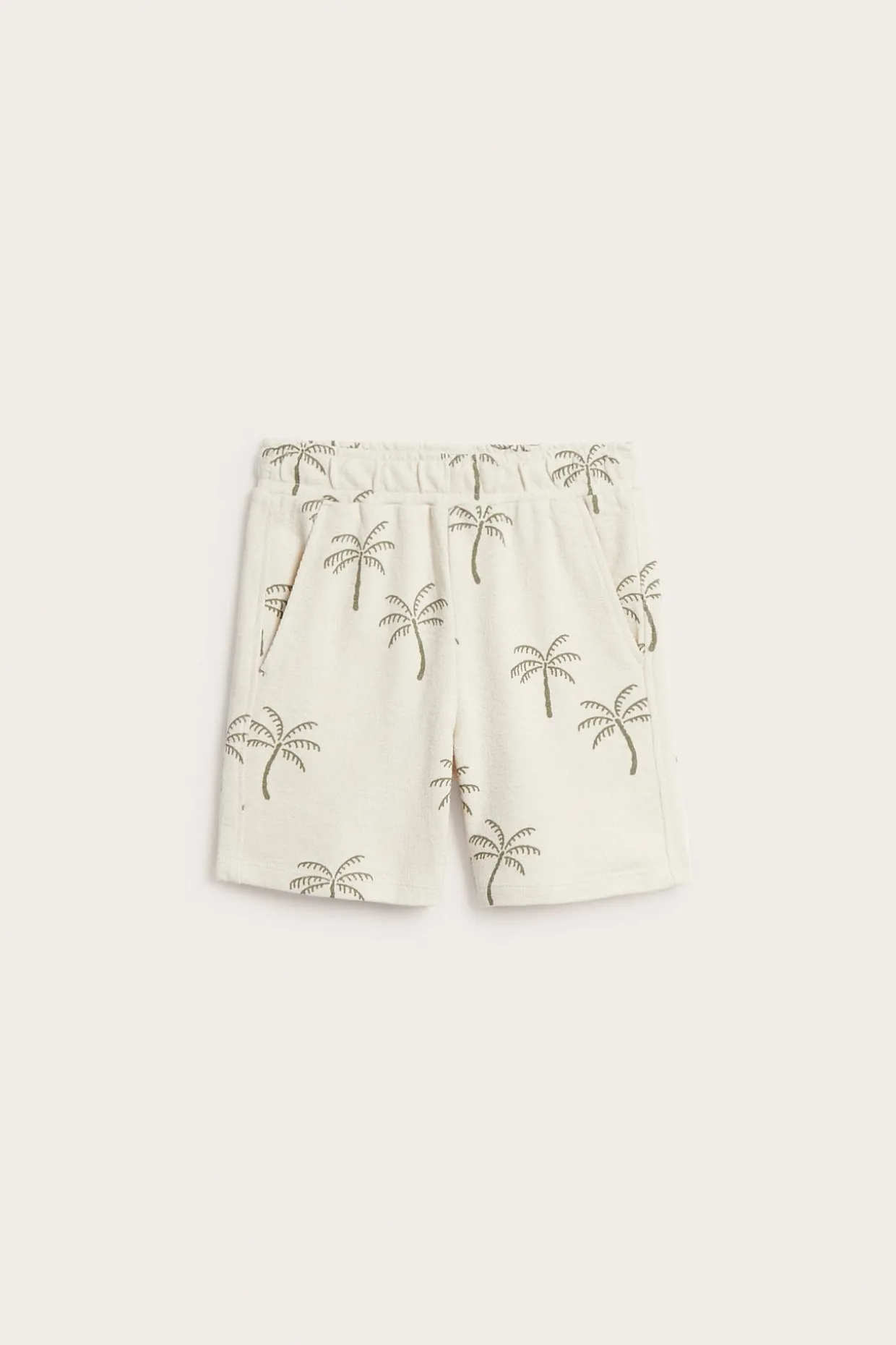 Mønstrede shorts i bomullstrikot