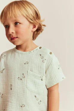 Mønstrede shorts i muslin