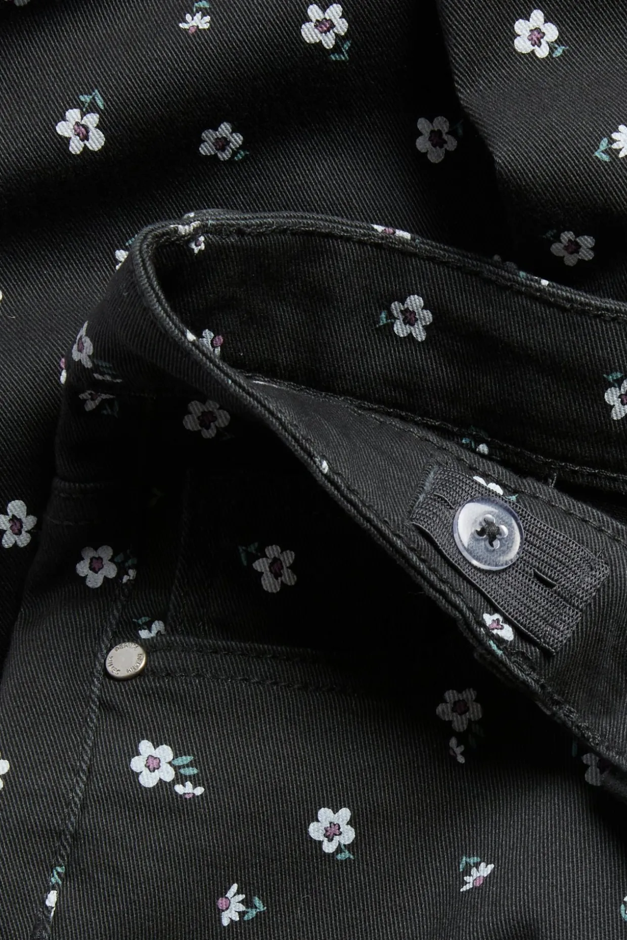 Mønstrede twilljeans i bootcut-modell