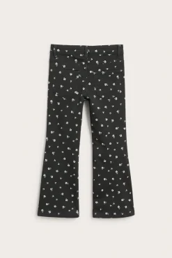 Mønstrede twilljeans i bootcut-modell