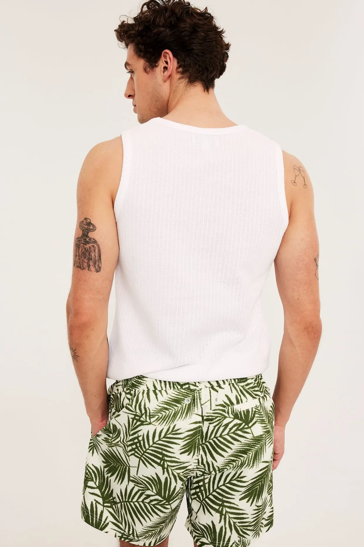 Mønstret badeshorts