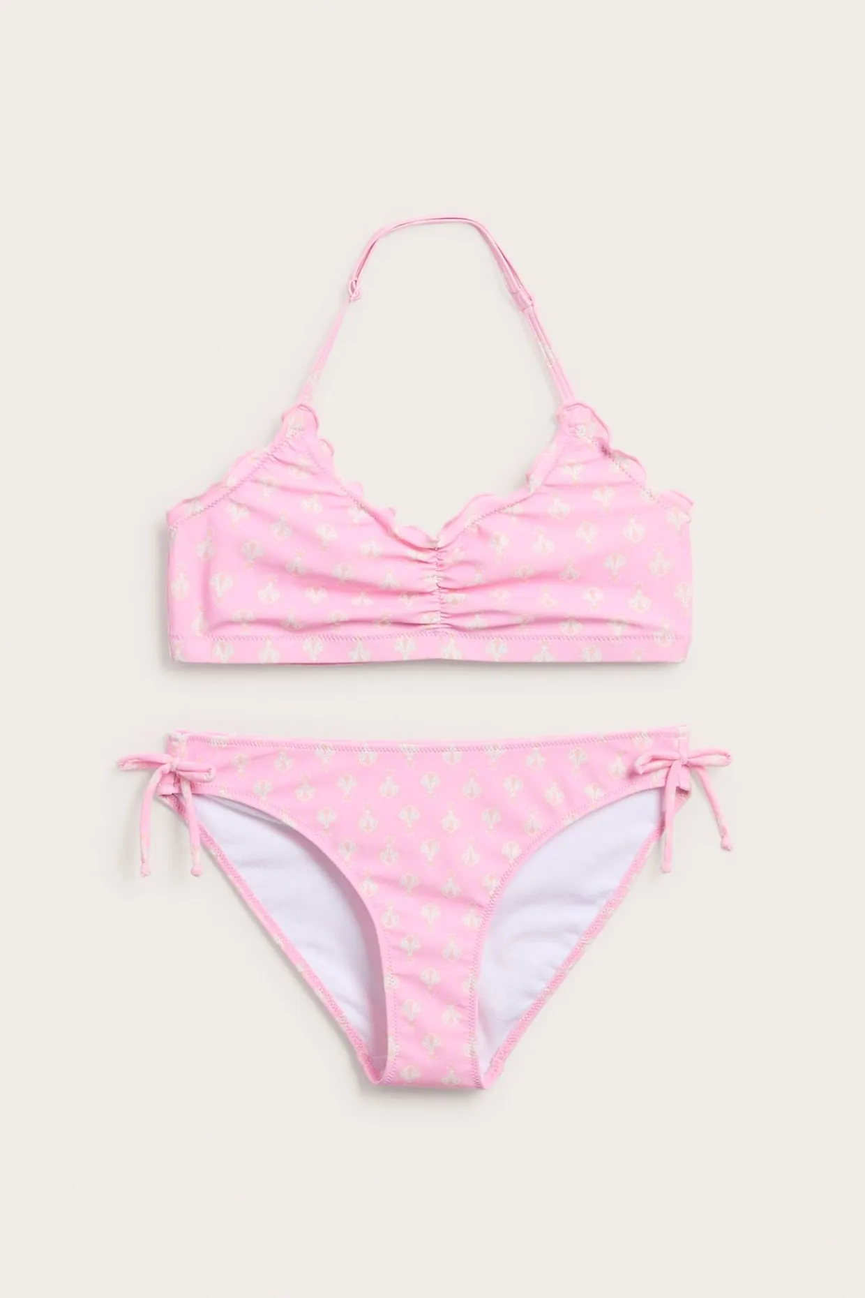 Mønstret halterneck-bikini
