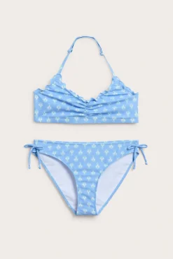 Mønstret halterneck-bikini
