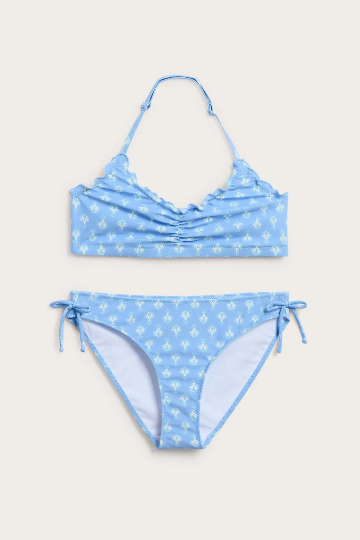 Mønstret halterneck-bikini
