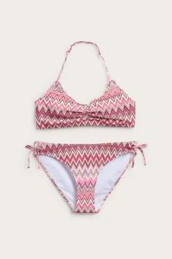 Mønstret halterneck-bikini