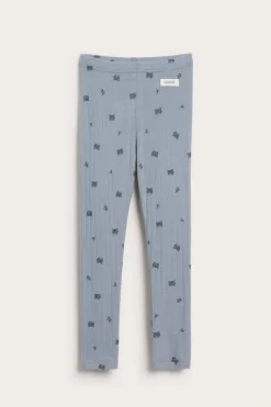 Mønstret leggings i merinoull