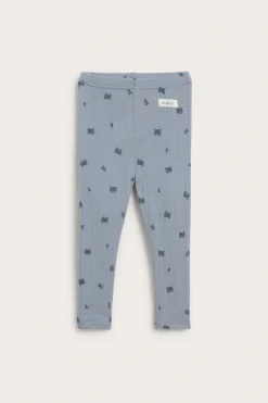 Mønstret leggings i merinoull