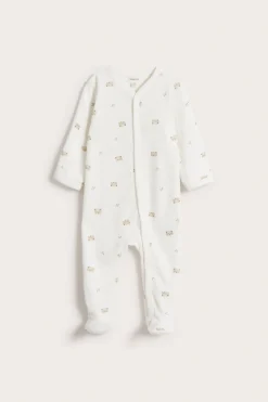 Mønstret pyjamas i velour til baby