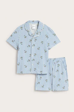 Mønstret pyjamassett med korte ben