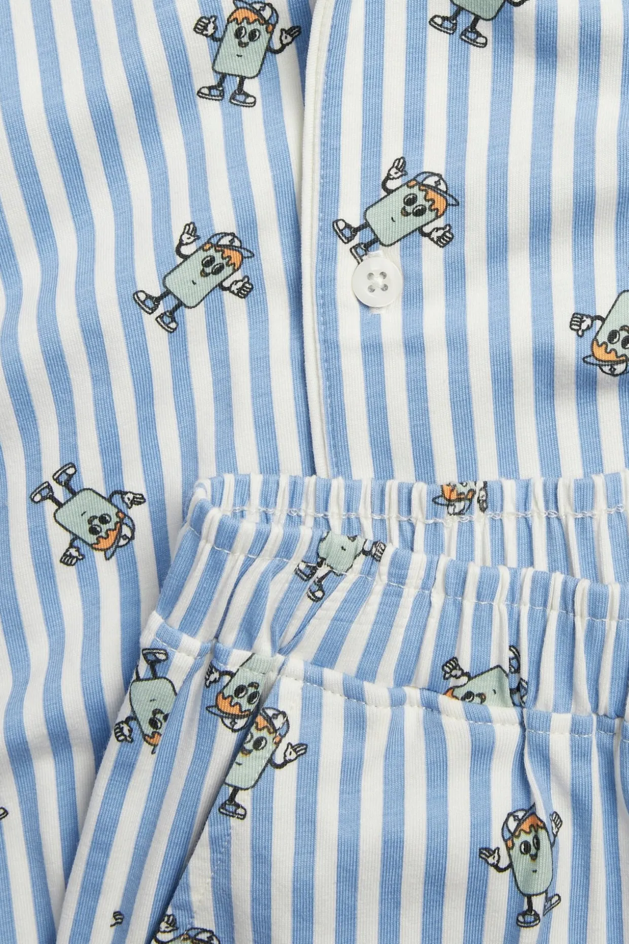 Mønstret pyjamassett med korte ben