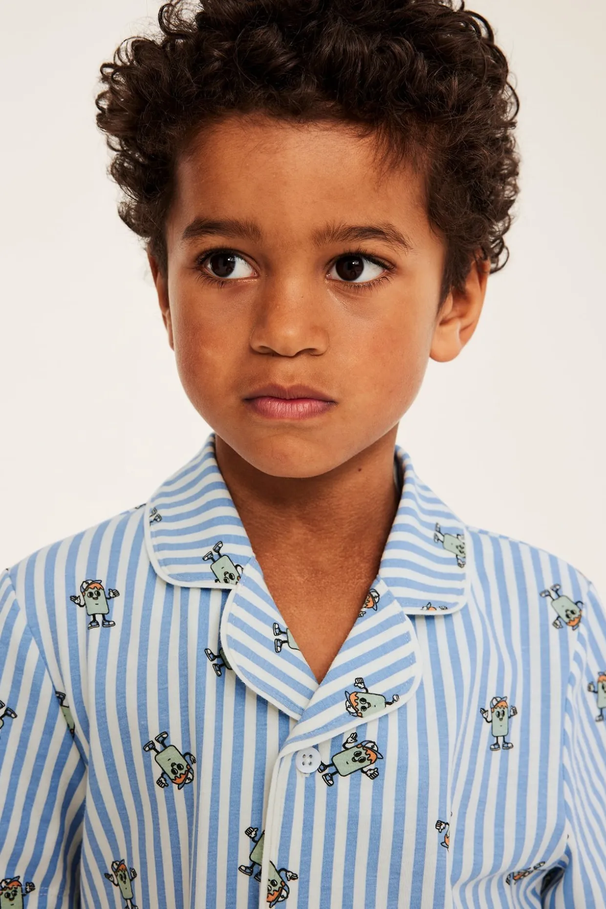 Mønstret pyjamassett med korte ben