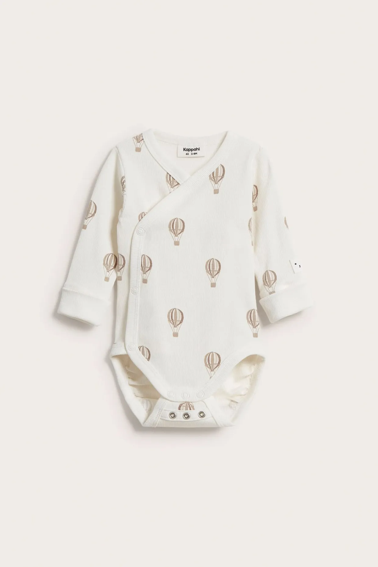 Mønstret ribbet babybody