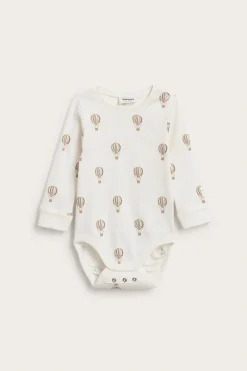 Mønstret ribbet babybody