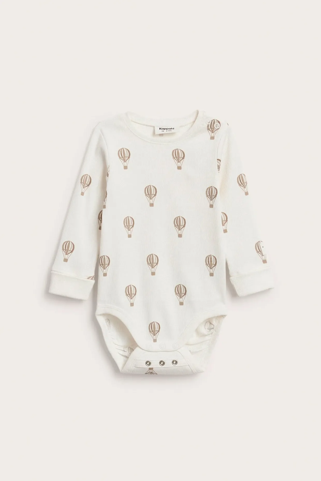Mønstret ribbet babybody