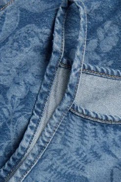 Mønstret singlet i denim