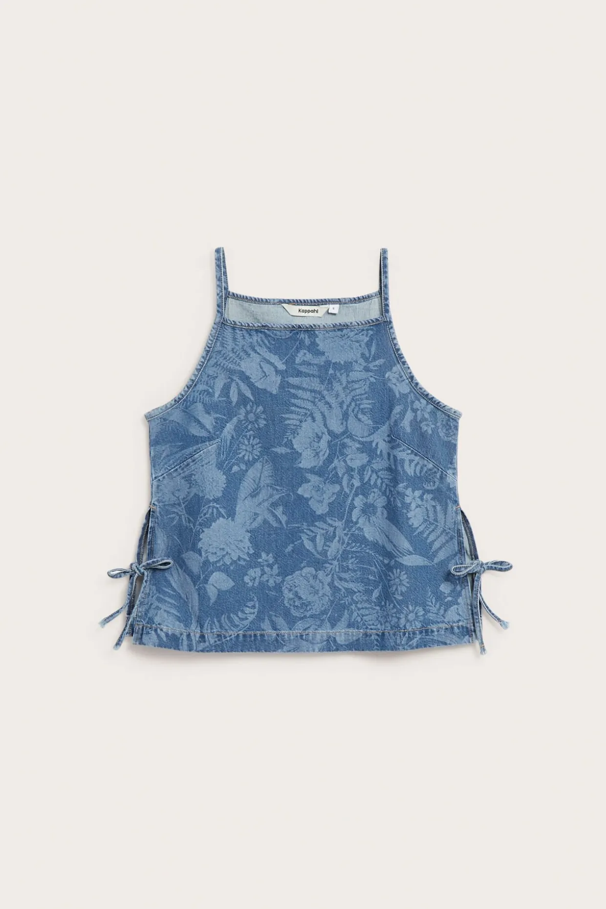 Mønstret singlet i denim