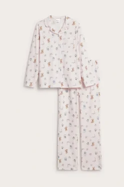 Mønstret skjortepyjamas