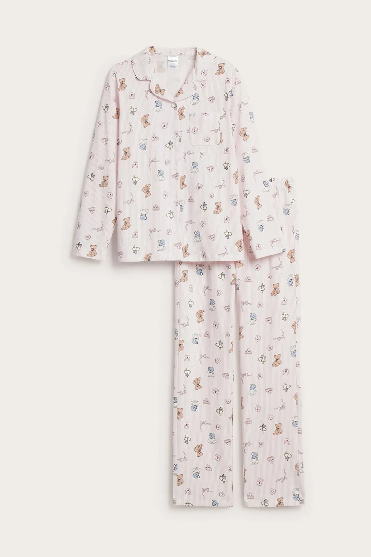 Mønstret skjortepyjamas