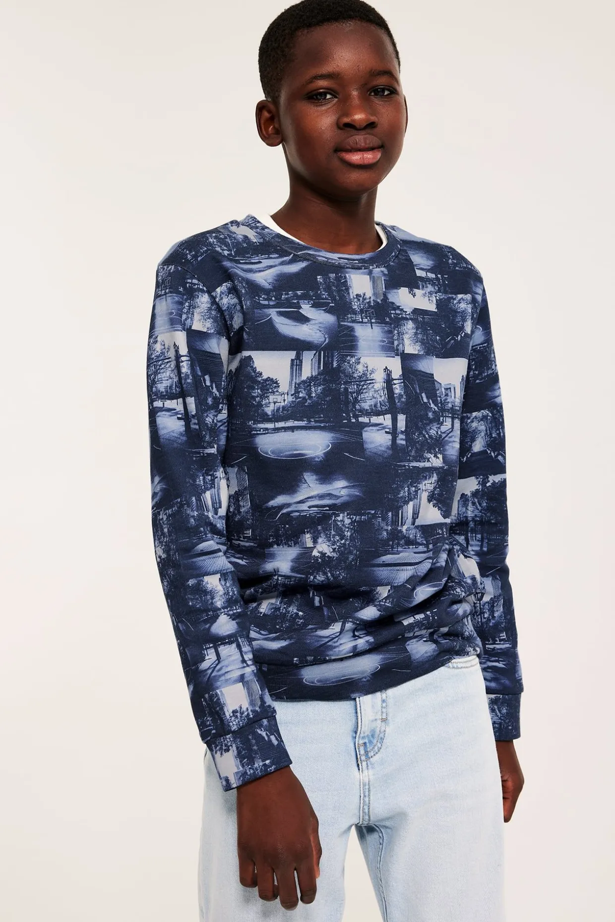 Mønstret sweatshirt