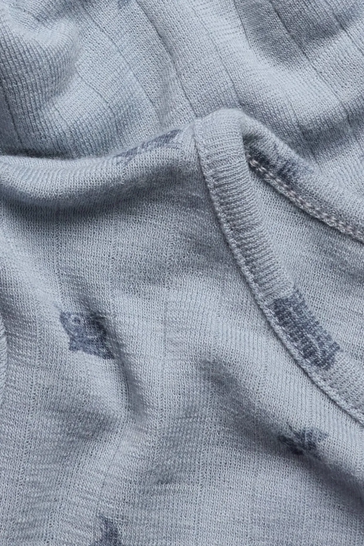 Mønstret topp i merinoull