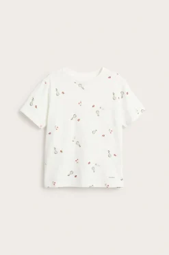Mønstret T-skjorte i slubtrikot