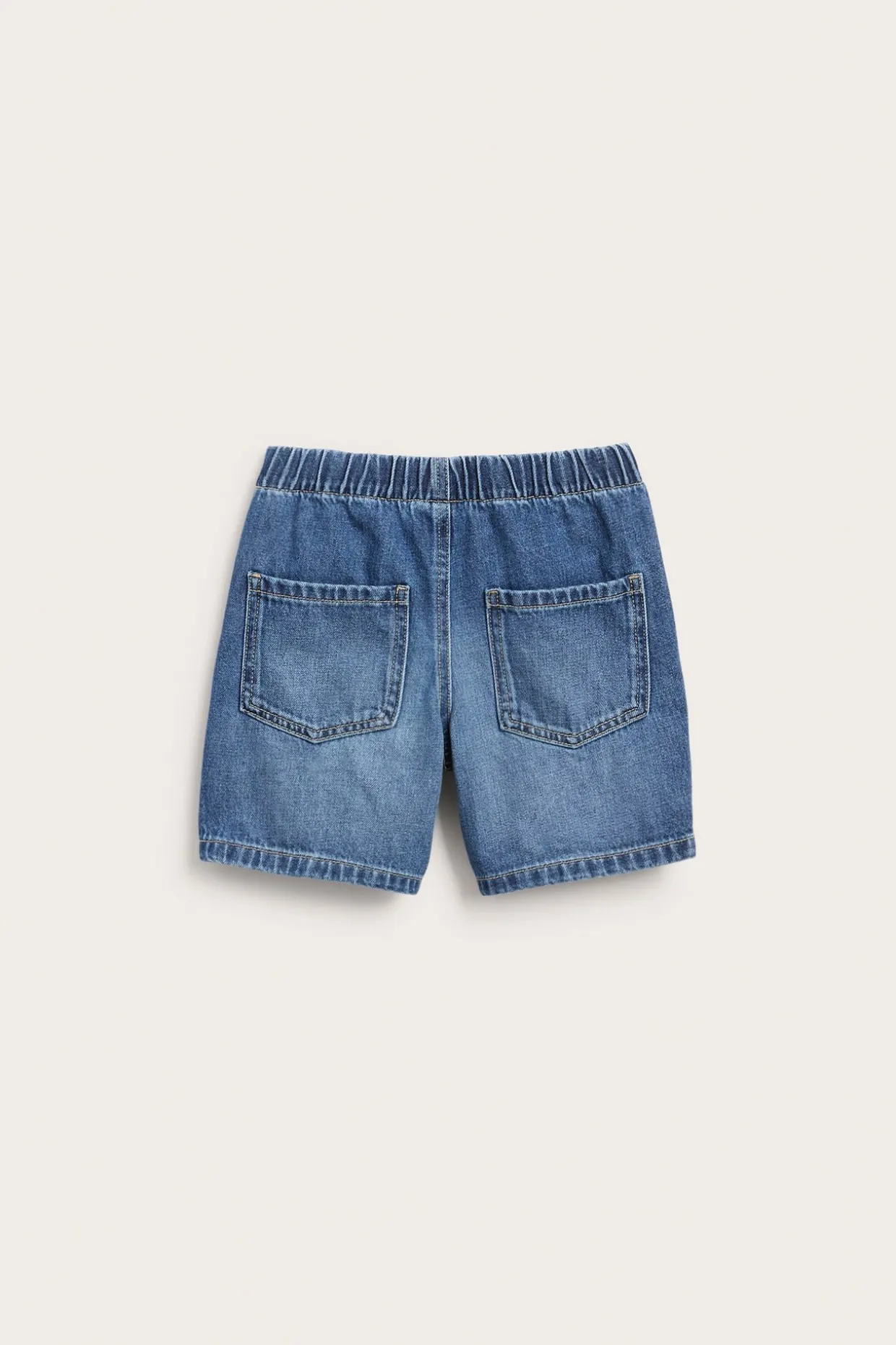 Myke jeansshorts i dra-på-modell
