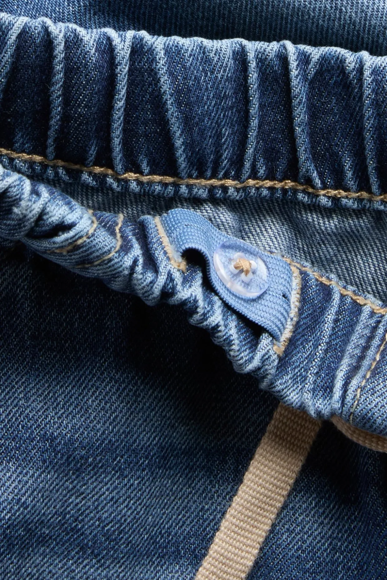 Myke jeansshorts i dra-på-modell