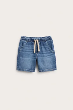 Myke jeansshorts i dra-på-modell