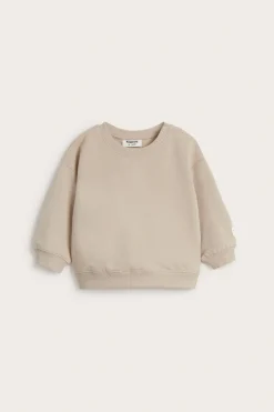 Myk sweatshirt til baby med børstet innside