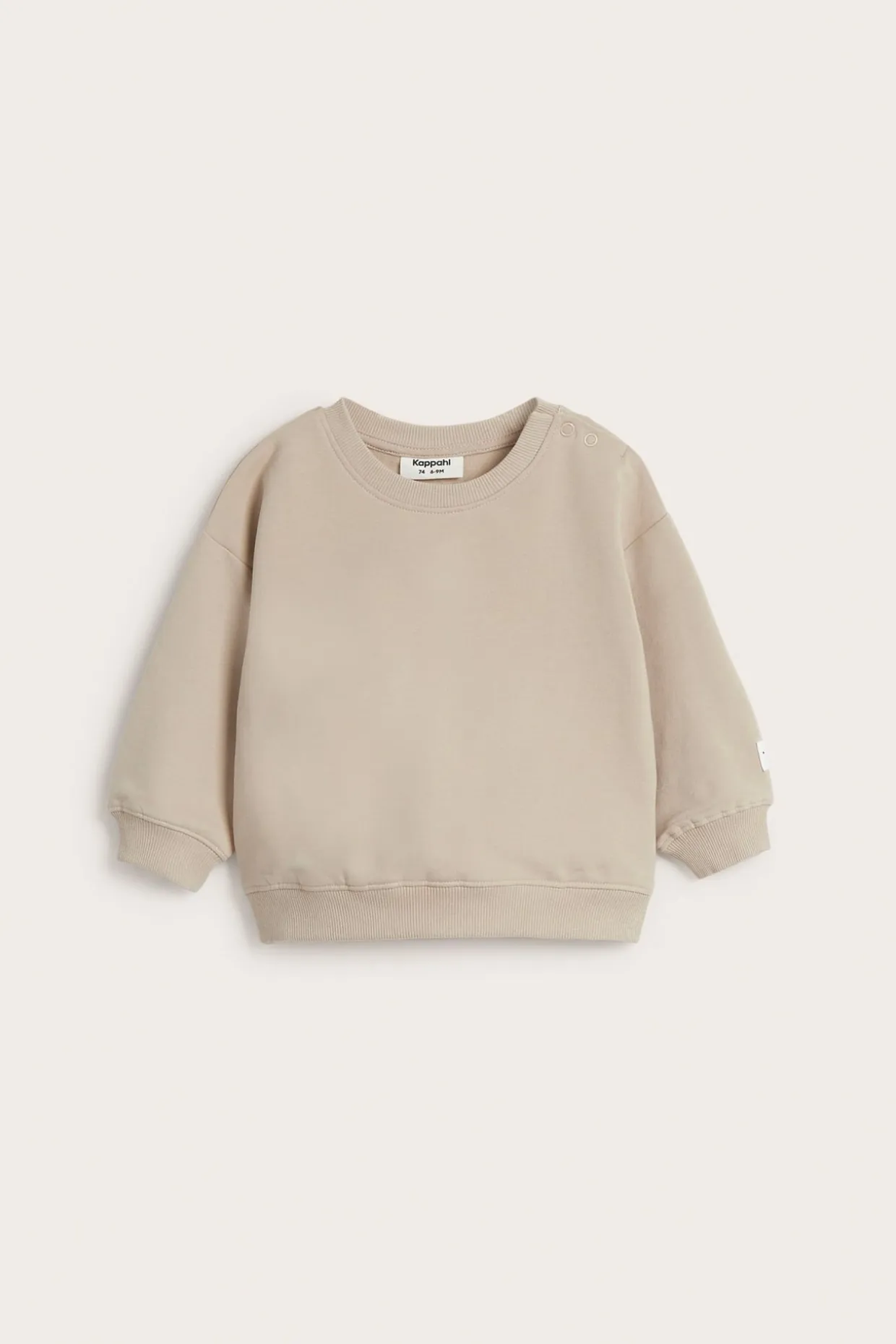 Myk sweatshirt til baby med børstet innside