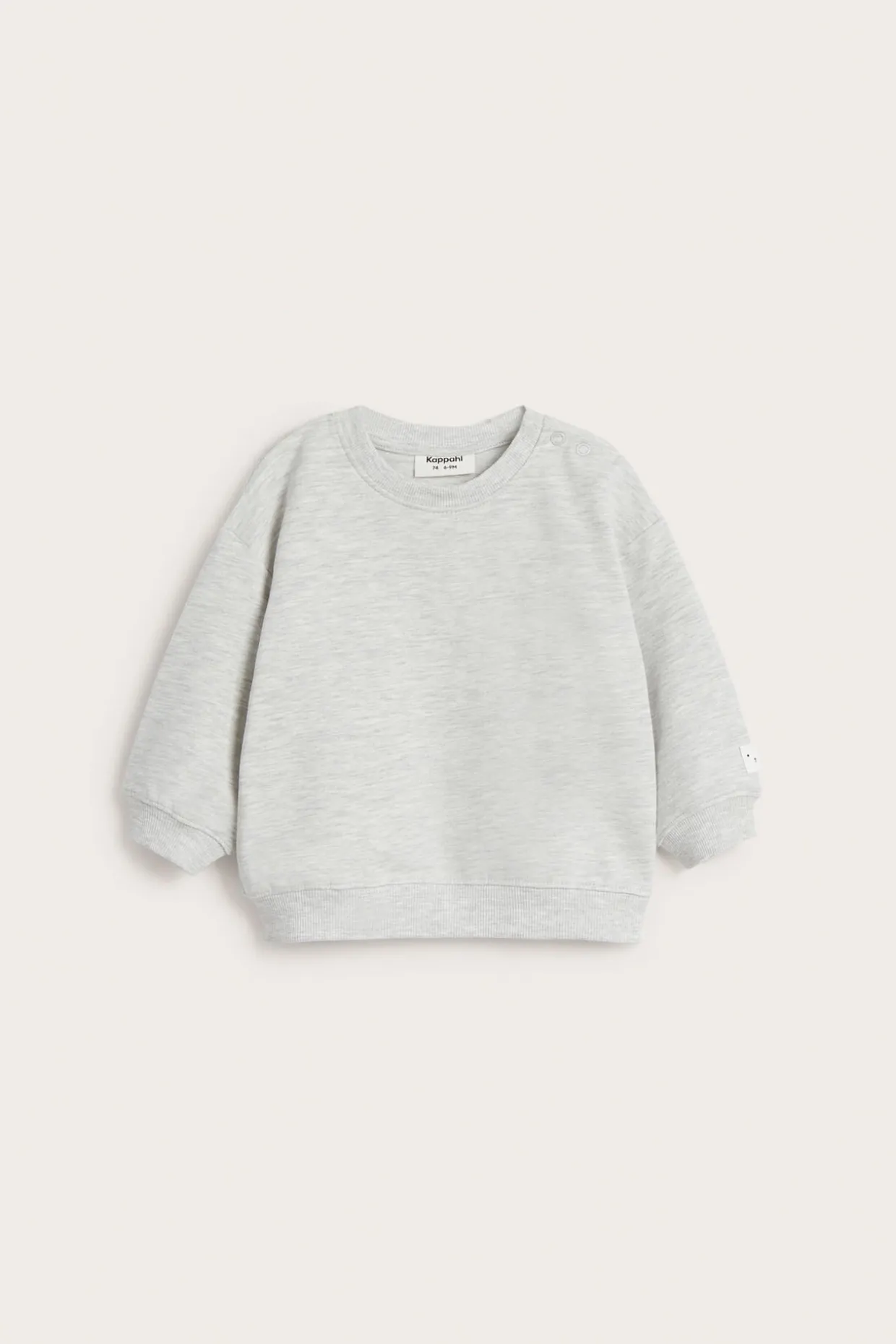 Myk sweatshirt til baby med børstet innside