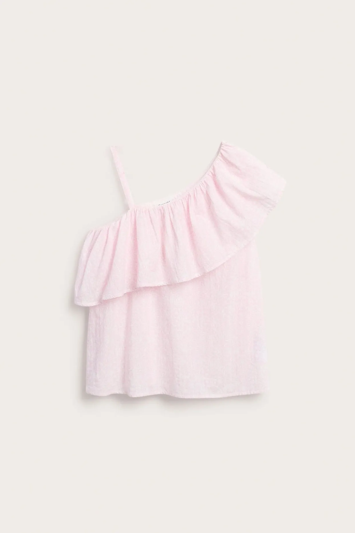 One shoulder-topp med volang
