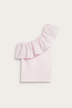 One shoulder volangtopp
