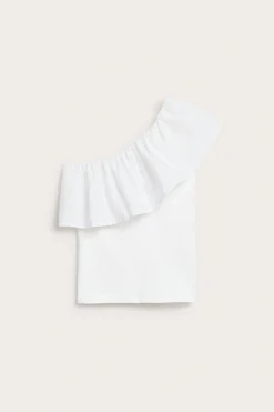 One shoulder volangtopp