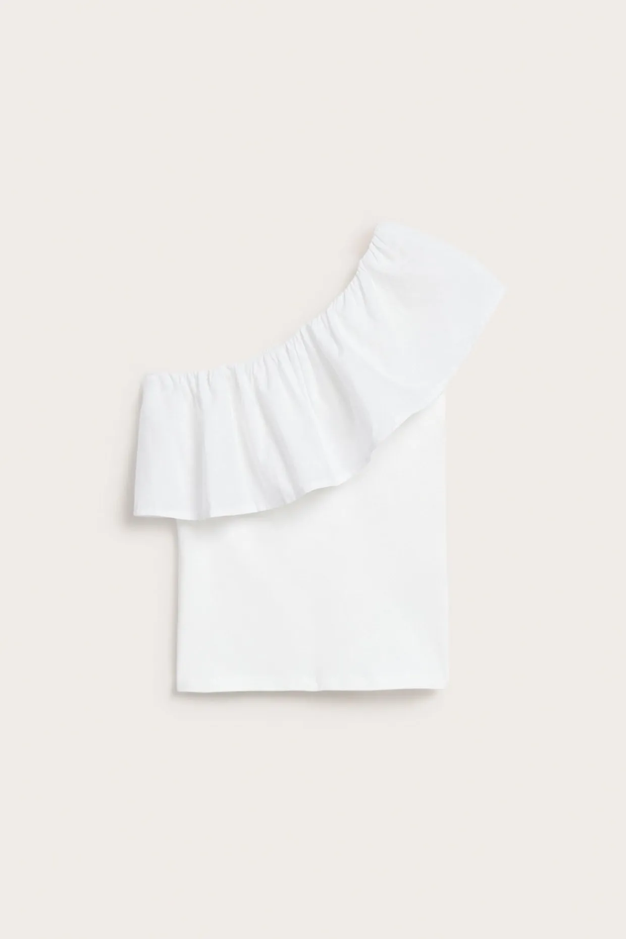 One shoulder volangtopp